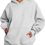 Trendy Queen Womens Oversized Hoodies Fleece Sweatshirts Sweaters Spring Outfits 2025 Pullover Fall Winter Clothes